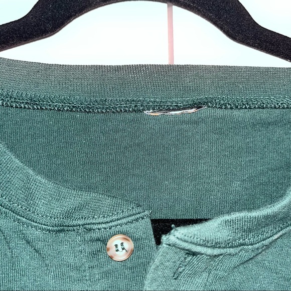 2/$25 Dark Green Men’s Quarter Button Down Shirt - Picture 4 of 5